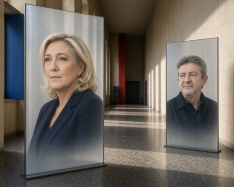 Un sondage place Marine Le Pen et Jean-Luc Mélenchon en position d’accéder au second tour
