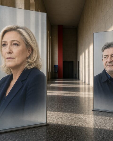 Un sondage place Marine Le Pen et Jean-Luc Mélenchon en position d’accéder au second tour