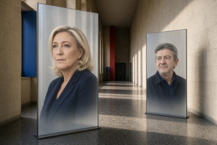 Un sondage place Marine Le Pen et Jean-Luc Mélenchon en position d’accéder au second tour
