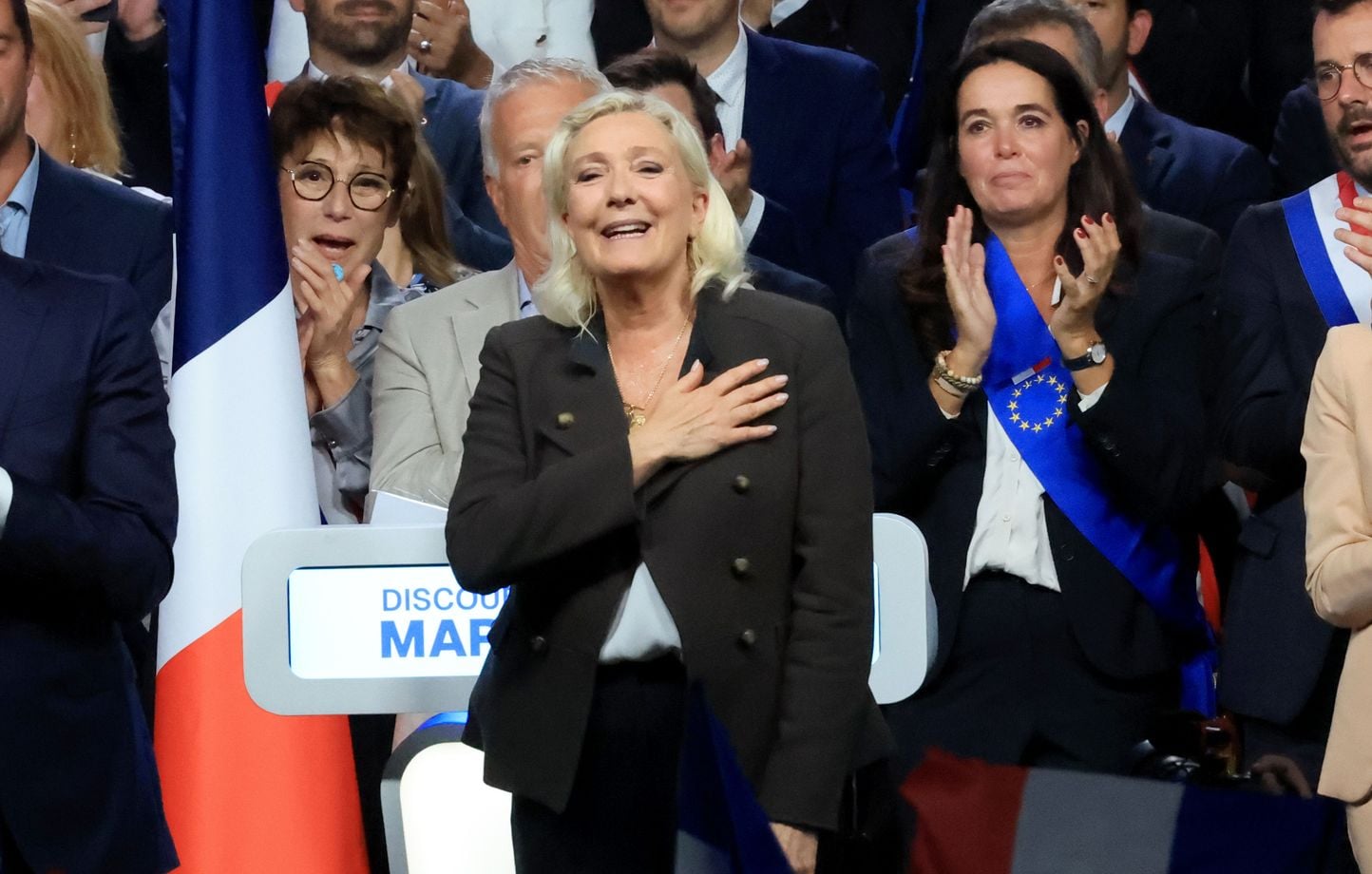 Marine Le Pen en tête des intentions de vote pour la présidentielle de 2027, selon un sondage
