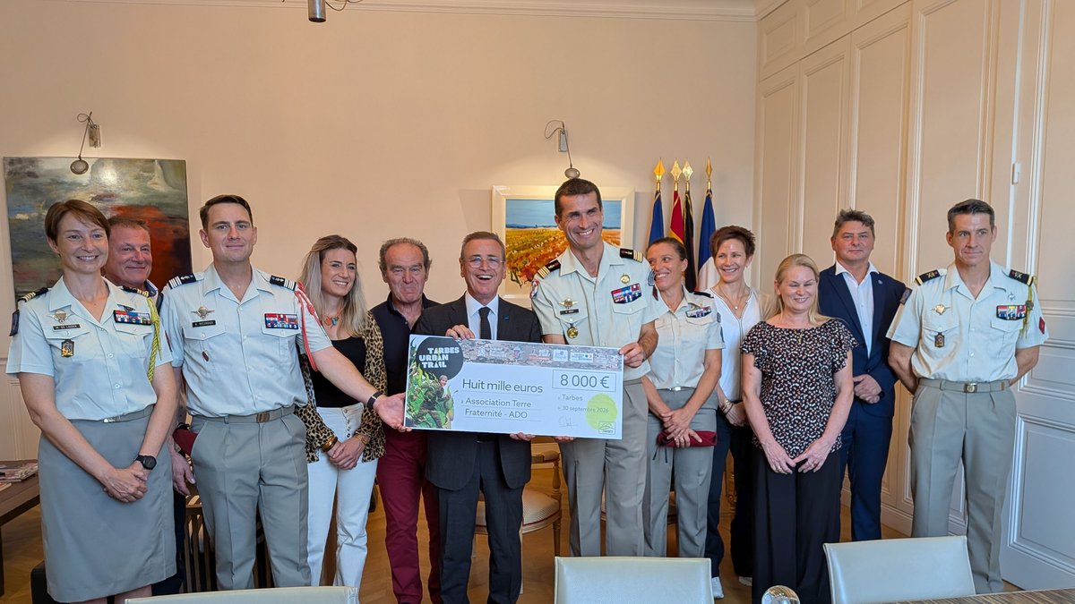 Tarbes : remise de 8 000 € pour les blessés de l’armée de Terre lors du Tarbes Urban Trail