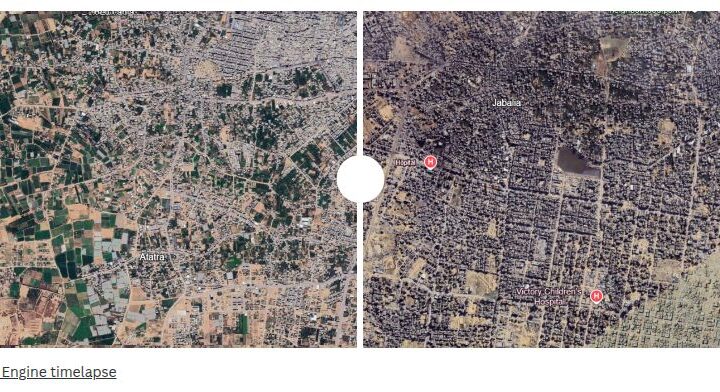 Google Earth met à jour ses images de Gaza pour la première fois depuis 2024, 80 % des bâtiments détruits