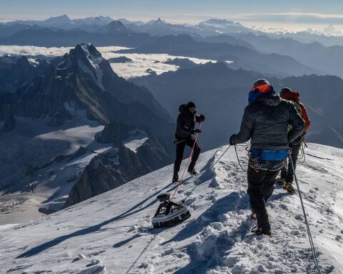 Le Mont-Blanc atteint 4.807,47 mètres selon une mesure de 2026, soit 1,88 mètre de plus qu'en 2023
