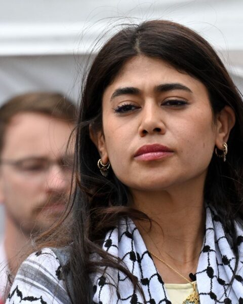 Rima Hassan, eurodéputée LFI, sous le feu des critiques après avoir renversé des drapeaux au Parlement européen